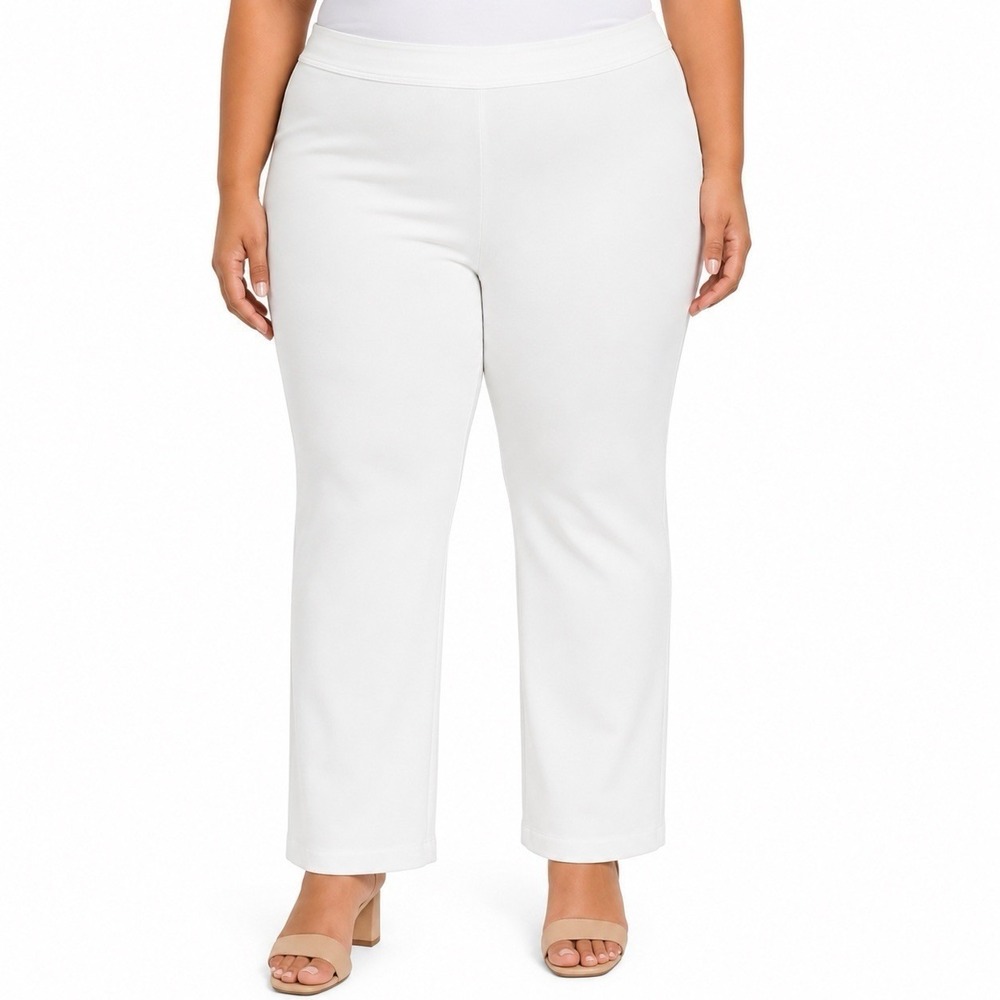 Nicole Miller Pull On Sculpted Ponte Pants Plus Size 3X Ankle Dress Pant